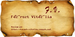 Fürszt Vitália névjegykártya